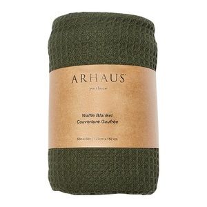 ARHAUS COZY FALL Waffle Knit Throw Blanket NEW